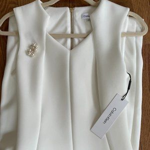Calvin Klein, White Sleeveless Dress, NWT